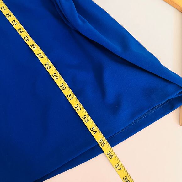 Eliza J Cold Shoulder Bell Sleeve Sheath Dress Size 4 Cobalt Blue - Picture 7 of 8